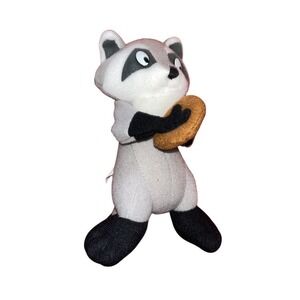 Vintage 1995 Disney Mattel Pocahontas Meeko Raccoon Plush with Biscuit